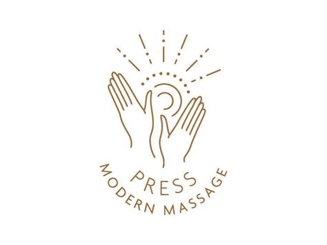 Press Modern Massage Logo Concept Massage Logo Art Logo Hand Logo