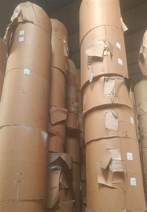 Brown Wood Pulp Plain Corrugated Rolls For Packaging Gsm Gsm At