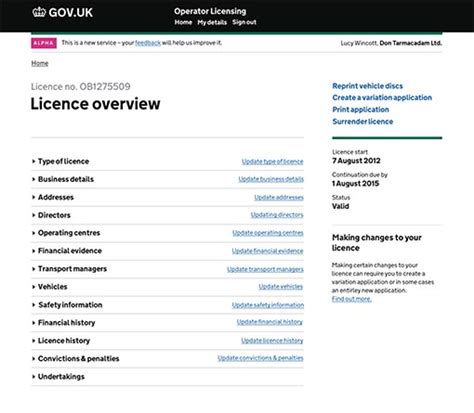 Latest On Operator Licence Self Service Moving On