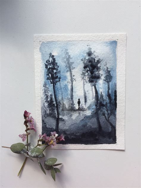 Original Aceo Painting Abstract Drawing Art Atc Miniature Painting