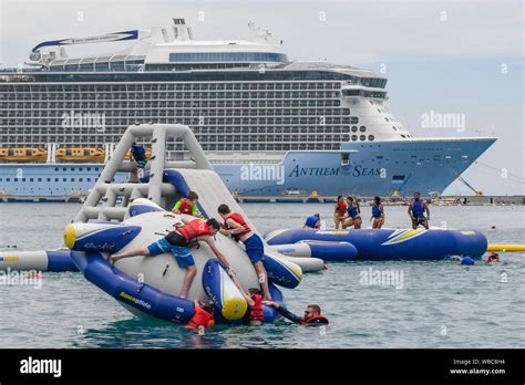 Caribbean Cruise Ship Royal Caribbean Anthem Of The Seas In Port In Labadee Haiti Cruise