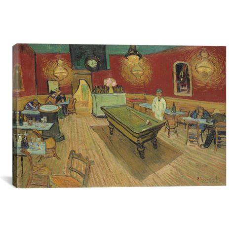 The Night Café, 1888 // Vincent van Gogh (40"W x 26"H x 1.5"D ...