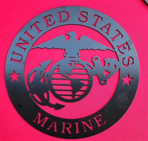 Marine Corp Sign Marine Sign Military Sign Wall Art Wall Decor Military Marine Etsy