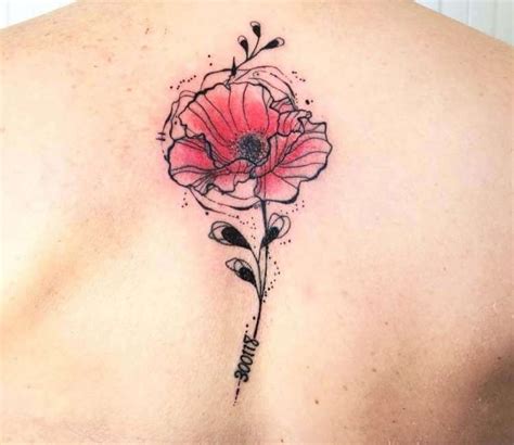 Tattoo Photo Poppy Flower Tattoo By Simona Merlo Poppy Flower Tattoo Small Red Poppy Tattoo