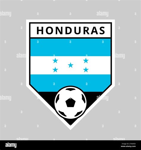 Illustration of Angled Shield Team Badge of Honduras for Football ...