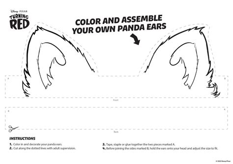 Free Printable Disney Turning Red Panda Ears Craft Mama Likes This