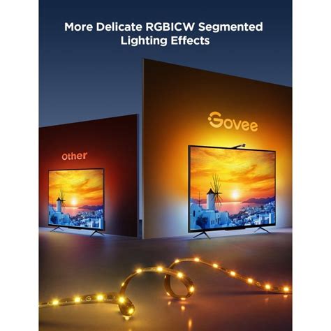 Govee Tv Backlight Lite Led Strip Rgbic W Wifi Bluetooth C Mera