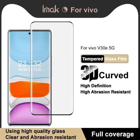 Imak Vivo V30e 5g Glass Film 3d Curved Tempered Glass Screen Protector