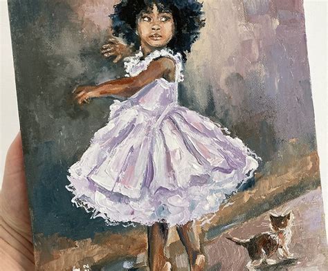 Little Black Girl Painting