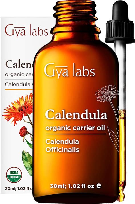 Gya Labs Usda Organic Calendula Carrier Oil For Skin 1 02 Oz