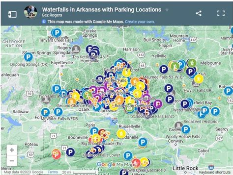 Waterfalls in Arkansas Map | Arkansas waterfalls, Waterfall, Arkansas