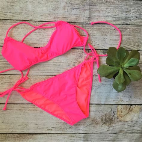 Victorias Secret New Hot Pink Bikini Set Gem