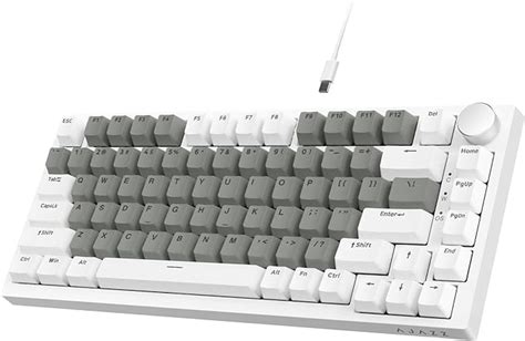 AJAZZ AK Wired Mechanical Keyboard Full Key Hot Swappable Gasket Gaming Keyboard White Light
