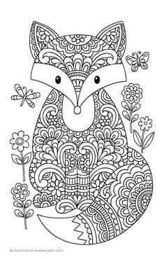 Pin By Wendy Jenkins On Critcut Fox Coloring Page Mandala Coloring