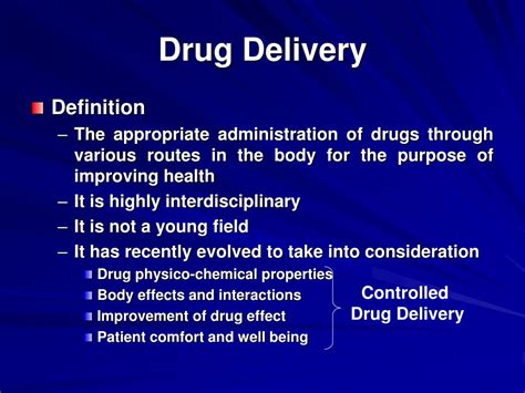 Controlled Drug Delivery System Ppt