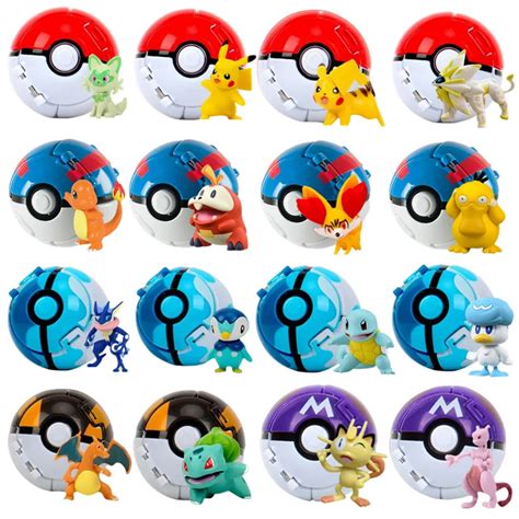 Figura Anime Pokeball Para Crian As Estatueta Pokemon Bola Elf Desenhos