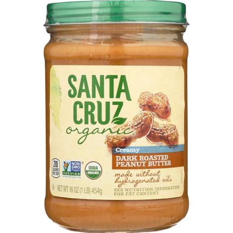 Santa Cruz Organic Dark Roasted Creamy Peanut Butter Oz