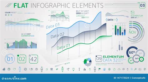 Cole o Incorporada Dos Elementos De Infographic Ilustração do Vetor