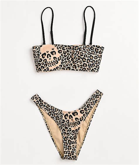 Lurking Class By Sketchy Tank Leopard Bandeau Bikini Top