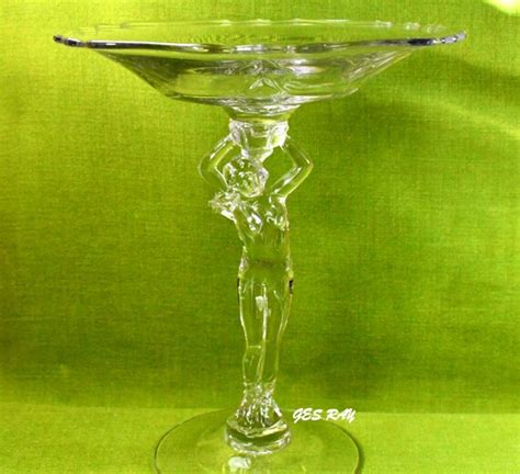 Rare Cambridge Glass Art Deco Statuesque Nude Woman Lagoagrio