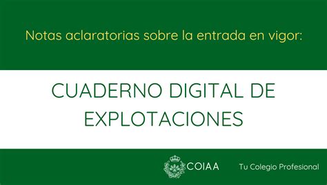 Notas Aclaratorias Sobre La Entrada En Vigor Del Cuaderno Digital De