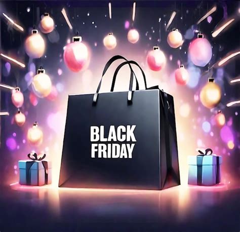 Premium AI Image | Black Friday shopping bag 2023