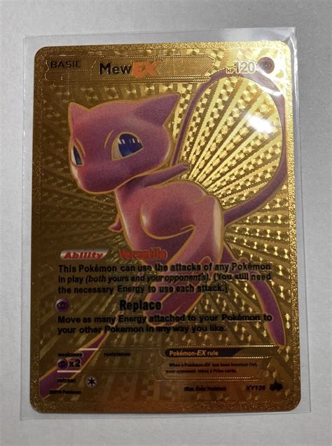 Mew Ex Gold Foil Pokemon Card Fan Art Display Card EBay