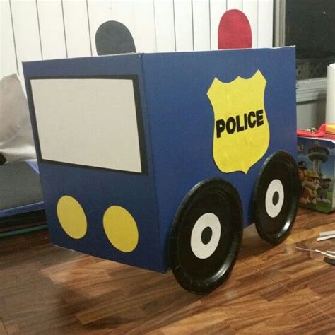 How To Make A Police Car Out Of Cardboard Box Car Retro