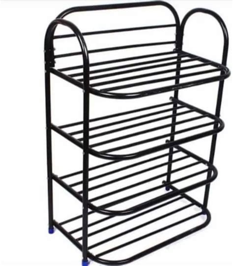 Powder Coated Mild Steel Regular Shoe Rack Shelves Free Standing At