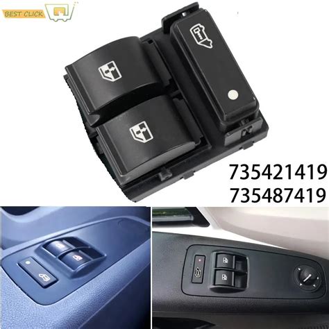 Car Electric Window Triple Switch Button For Fiat Ducato 250 350 Doblo