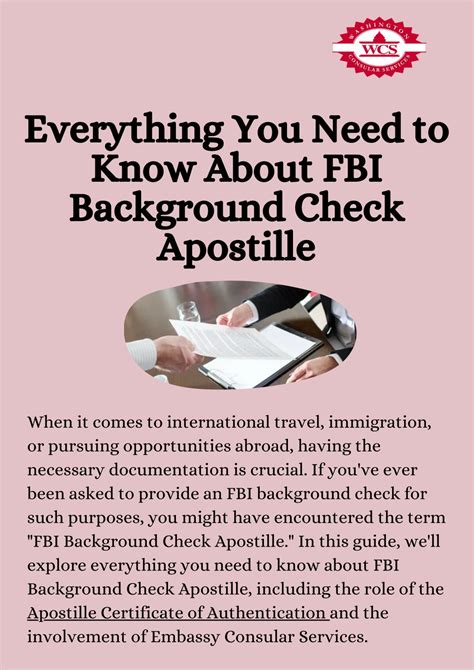 Ppt Everything You Need To Know About Fbi Background Check Apostille Powerpoint Presentation