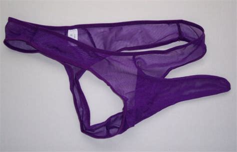 N Hot Men T Back Thong Mesh Net Semi C Thru Colors Ebay