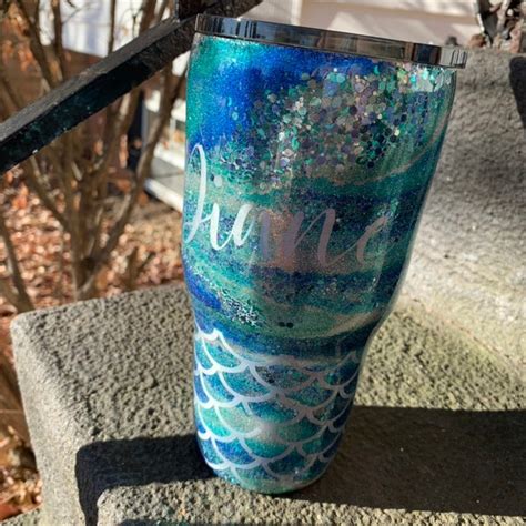 Mermaid Epoxy Tumblers Etsy