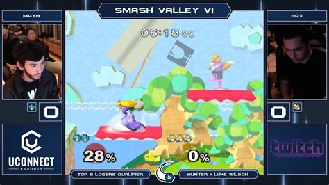 Smash Valley VI MayB Peach Vs Hax Fox Melee Losers Top 8