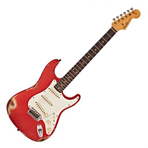 Disc Fender Custom Shop Strat Heavy Relic Sfa Ca Red Cz Na