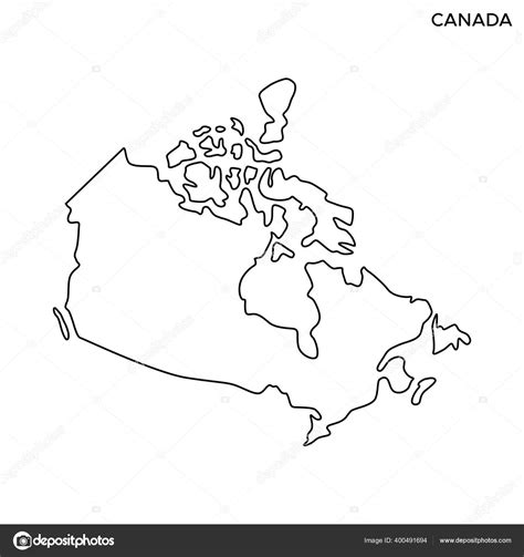 Outline Map Canada Vector Design Template Editable Stroke Stock Vector Image By ©fafostock