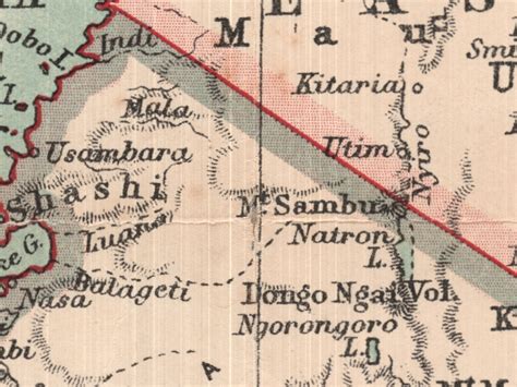 Map Of British East Africa And Uganda