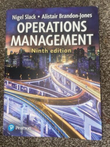 Operations Management By Nigel Slack Alistair Brandon Jones Paperback