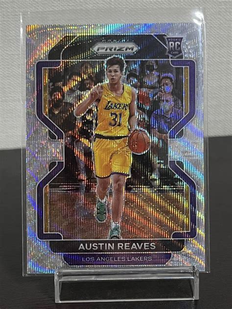 Austin Reaves 2021 22 Panini NBA Prizm Silver Wave Prizm 165 RC Rookie