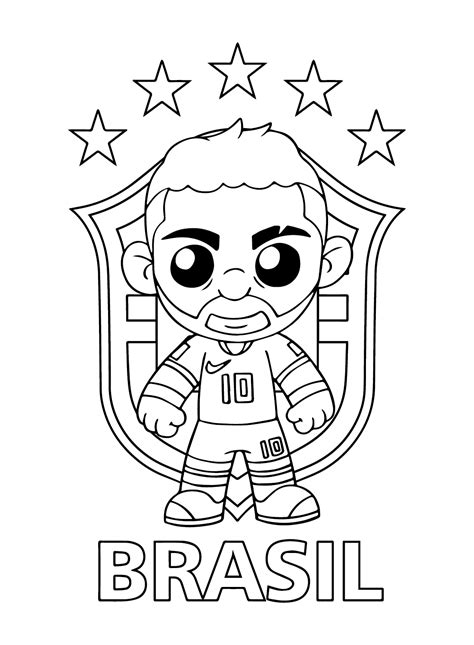 Messi And Neymar Coloring Pages