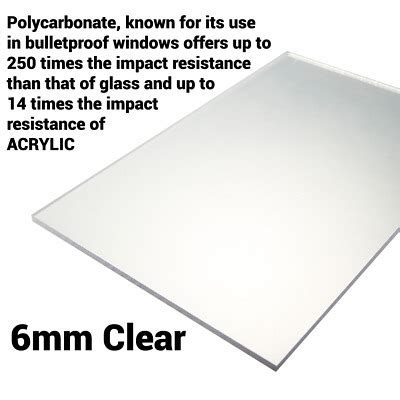 6mm Clear Perspex Sheet Screen Polycarbonate Solid Sheet Cut To Size EBay