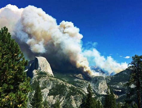 Photos Wildfire Near Half Dome In Yosemite National Park