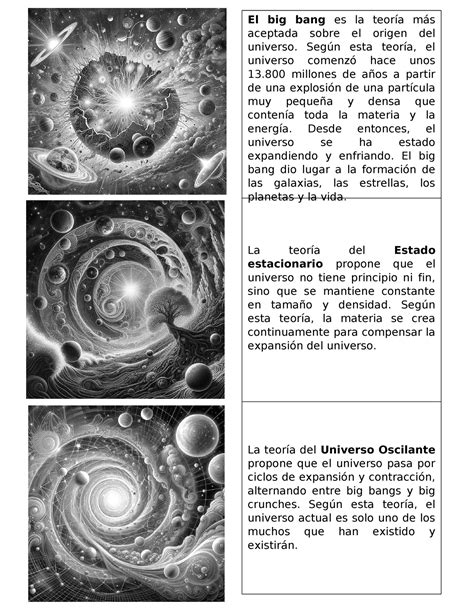 Teorias Sobre El Origen Del Universo Ficha El Big Bang Es La Teoría Más Aceptada Sobre El