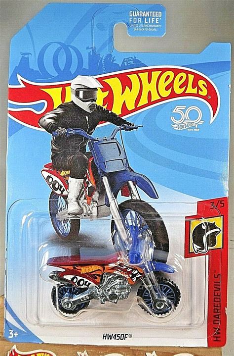 2018 Hot Wheels FRR88 50TH Anniversary HW Daredevils 3 5 HW450F Brown WBlue Lace Contemporary