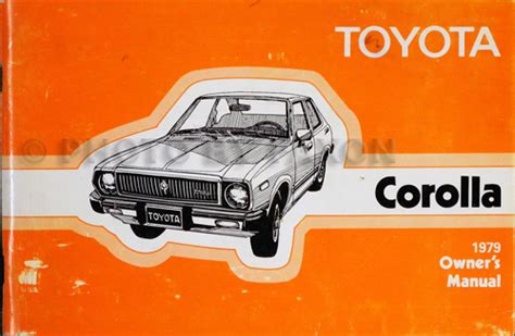 1979 Toyota Corolla Owner S Manual Original