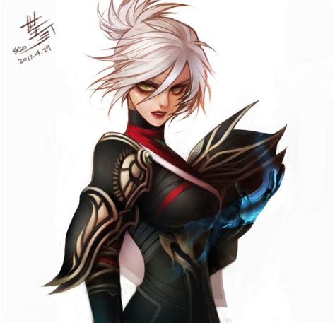 Riven elite carmesí Cabelo masculino anime Ideias para personagens