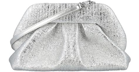 Themoir Themoir Tia Crumpled Vegan Fabric Clutch In Gray Lyst