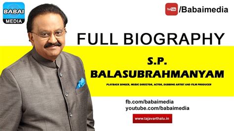 S.P Balasubramanyam Biography || Babai Media - YouTube