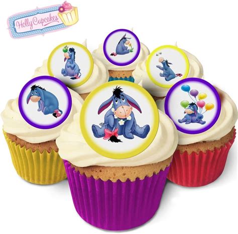 24 Fabulous Pre Cut Edible Wafer Cake Toppers Eeyore Amazon Co Uk