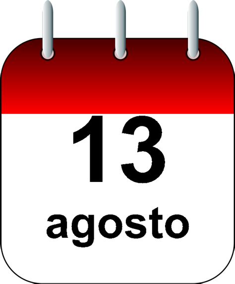 13 De Agosto Calendario